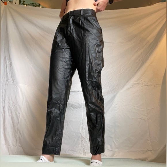 Prologue Charcoal Leather Trousers - Picture 1 of 4